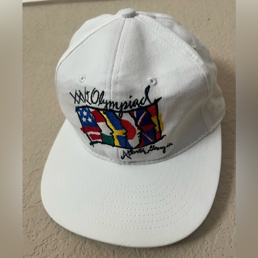 XXVI Olympiad Atlanta Georgia Vintage Olympics SnapBack Hat by Hanes White